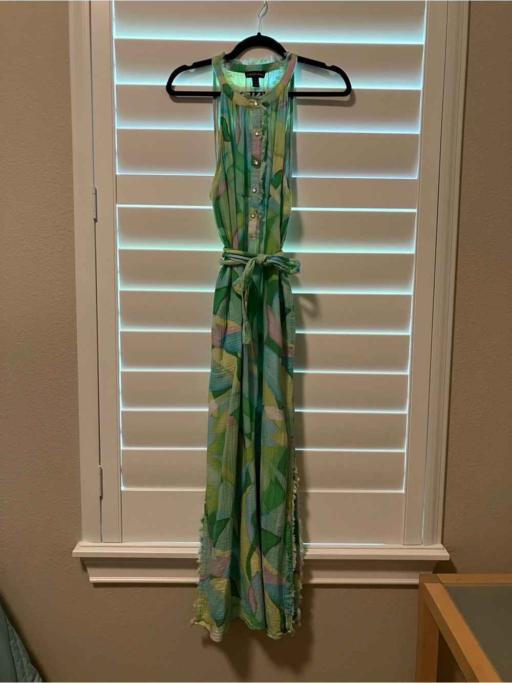 Tribal Femme Green and Teal Lightweight Dress